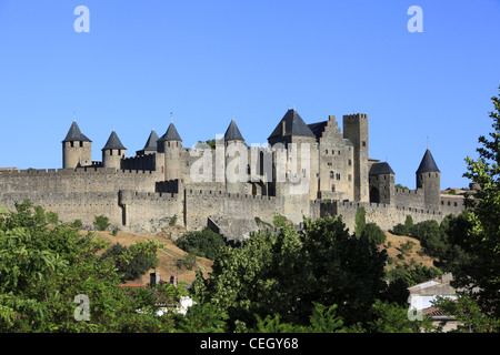 La città medievale di Carcassonne in Francia Foto Stock