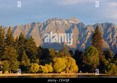 Il Remarkables Mountains vicino a Queenstown, Nuova Zelanda Foto Stock