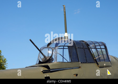 La cabina di pilotaggio di una replica Junkers Ju87 Stuka, un tedesco WW2 dive bomber Foto Stock