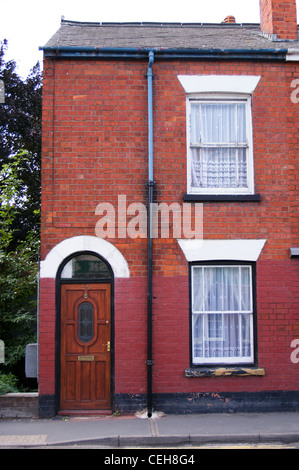 Victorian casa a schiera con originali finestre a ghigliottina, 55 dorsale principale, Boston, Lincolnshire, Inghilterra Foto Stock