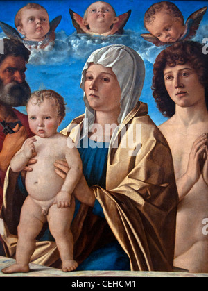 Giovanni Bellini Italiano 1459 - 1516 Venezia Italia la Vergine con il Bambino e San Pietro e San Sebastian 1487 Italia Italiano Foto Stock