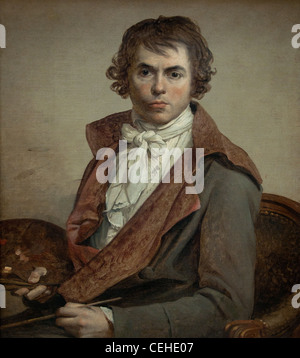 Dopo la caduta di Robespierre e Jacques Louis David 1748-1825 dipinto ritratto di auto in carcere egli lo diede a Jean Baptiste Isabery Foto Stock