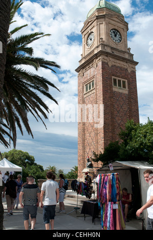 Mercato del sabato su St Kilda Esplanade, Melbourne Foto Stock