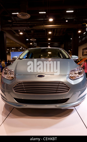 HOUSTON - Gennaio 2012: la Ford Focus auto elettrica a Houston International Auto Show on gennaio 28, 2012 a Houston, Texas Foto Stock