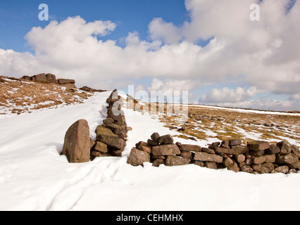 Inverno sul Parco Nazionale di Peak District Staffordshire Moorlands England Regno Unito Foto Stock