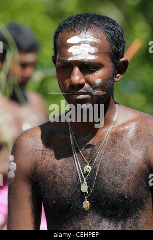 Portrait - festival indù di thaipusam cavadee Foto Stock