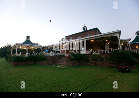 Club House a Bill Harrops Balloon Safaris,Magaliesberg,nord ovest della provincia Foto Stock