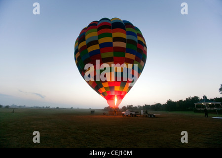 Bill Harrops Balloon Safaris,Magaliesberg,nord ovest della provincia Foto Stock