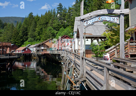 Creek street. Ketchikan. L'Alaska. Stati Uniti d'America Foto Stock