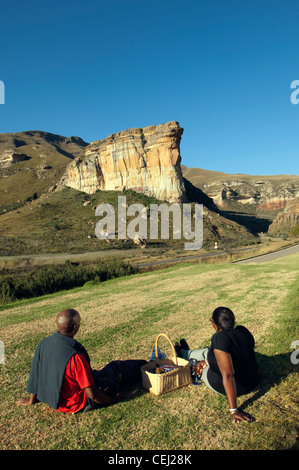 Coppia avente un picnic,Golden Gate National Park,Free Provincia Stato Foto Stock