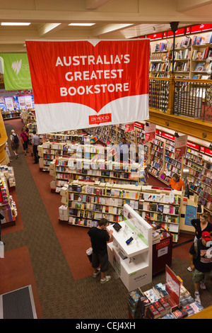 Dymocks Bookstore, George Street, Sydney, Australia Foto Stock