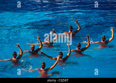 Team canadese nel nuoto sincronizzato la concorrenza al Mondiale 1994 Campionati acquatiche. Foto Stock