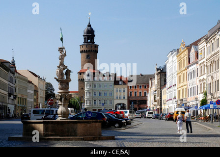 Reichenbacher torre sul mercato Superiore di Goerlitz. Foto Stock