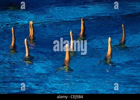 Team nuoto sincronizzato la concorrenza al Mondiale 1994 Campionati acquatiche. Foto Stock