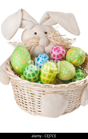 Pasqua in egss bunny basket Foto Stock