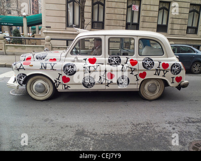 Londra taxi nella città di New York Foto Stock