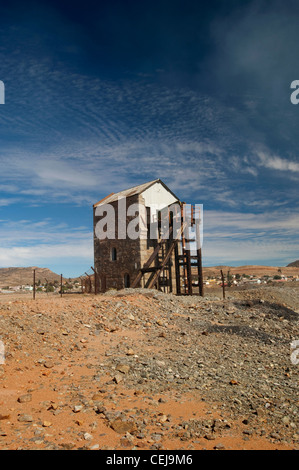 Cornish casa della pompa alla miniera di rame in Okiep,Springbok,sul modo di Namaqualand,Capo Settentrionale Foto Stock