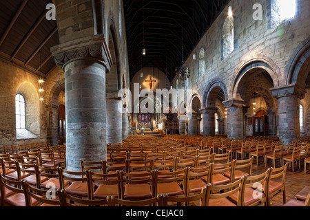 Stavanger duomo costruito dal 1125 in stile Anglo-Roman. Foto Stock