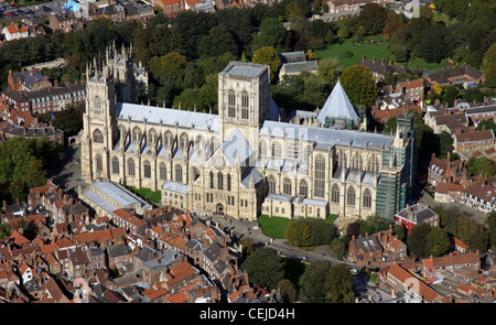 Immagine aerea di York Minster cathedral Foto Stock