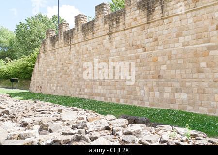 Wallsend Newcastle e parte del Muro di Adriano Foto Stock