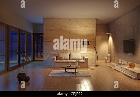 Soggiorno moderno interno Foto Stock