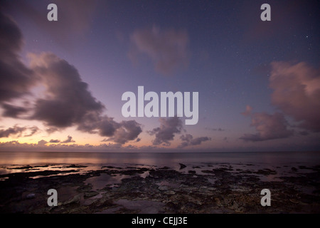 Twilight a Bahia Honda chiave, Florida, Stati Uniti d'America Foto Stock