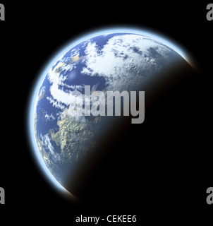 Pianeta Terra vista dallo spazio Foto Stock