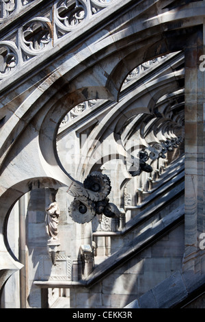 L'Italia, Milano, il Duomo di Milano, archi rampanti Foto Stock