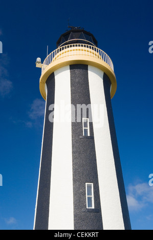 Il punto di inizio del faro, sull'isola di Sanday nelle isole di Orkney, Scozia. Foto Stock