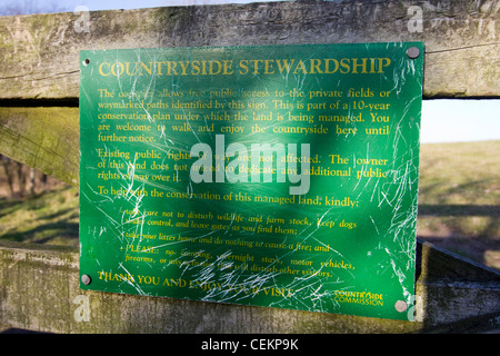 Colline Pegsdon campagna stewardship placca Bedford England Regno unito Gb Foto Stock