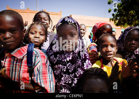 I bambini africani da Niamey, Niger. Foto Stock