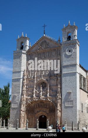 Spagna, Valladolid, Chiesa di San Pablo, facciata principale Foto Stock