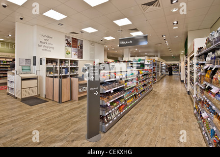 Little Waitrose store in Poundbury, parte di thr ducato di Cornovaglia. Foto Stock