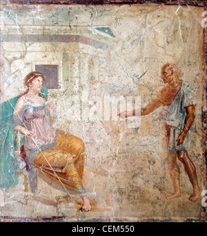 L'Italia, Napoli, Napoli Museo, da Pompei, Casa dei Vettii (VII 4, 48), Dedalo e Pasiphae Foto Stock