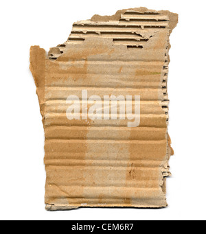 Brown foglio di cartone ondulato utile come sfondo Foto Stock