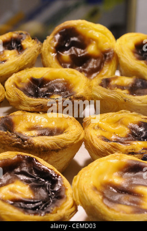 Pastel de Belém tipica torta da Lisbona in Portogallo Foto Stock