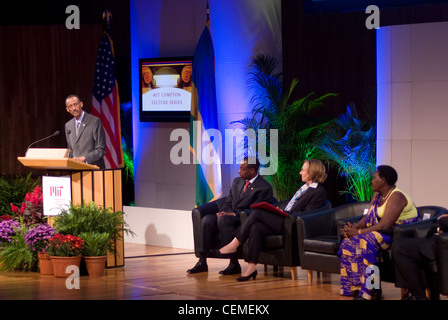 Il Presidente Kagame del Ruanda presso il MIT Foto Stock