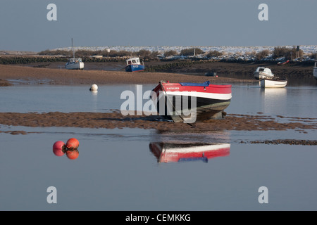 Burnham Overy Staithe a bassa marea Foto Stock