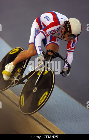 Artur ERSHOV presso UCI ciclismo su pista World Cup Velodrome. Parte di Londra si prepara la serie di eventi di prova per le Olimpiadi del 2012. Foto Stock