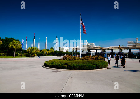 Cabine di biglietteria al Kennedy Space Center Museo su Cape Canaveral, in Florida Foto Stock