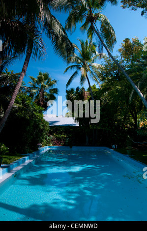 In piscina a Ernest Hemingway home and museum, Key West, Florida Foto Stock