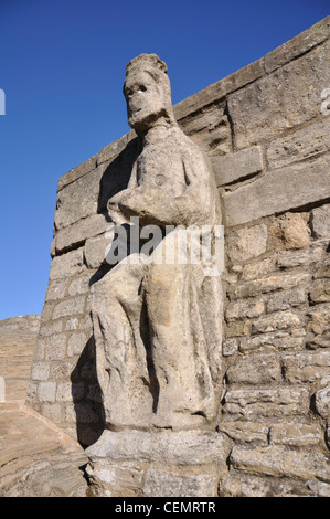 La statua sulla Trinità Bridge in Crowland, Lincolnshire Foto Stock