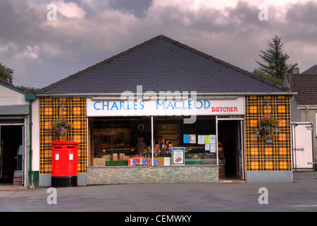 Charles MacLeod Stornoway macelleria, isola di Lewis, Ebridi Esterne, Scotland Regno Unito Foto Stock