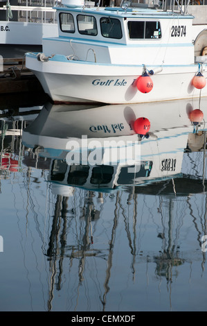 La pesca di porto occupato in francese Creek sull'Isola di Vancouver, British Coumbia, Canada. SCO 8014 Foto Stock