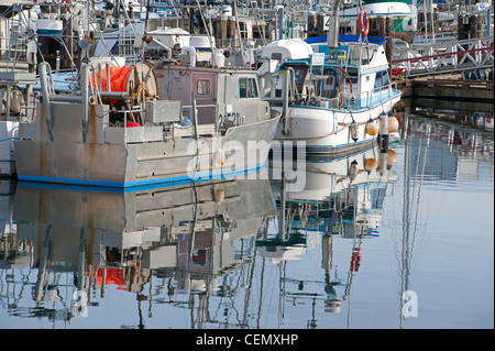 La pesca di porto occupato in francese Creek sull'Isola di Vancouver, British Coumbia, Canada. SCO 8015 Foto Stock