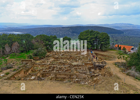 Panoramica di scavi a Zippori Parco Nazionale nella Bassa Galilea di Israele. Foto Stock