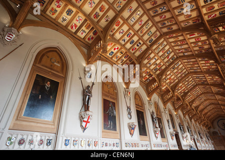 Inghilterra, Berkshire ,Windsor, il Castello di Windsor, St.George's Hall Foto Stock