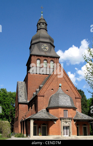 Chiesa protestante Johannesstift di Spandau a Berlino. Foto Stock