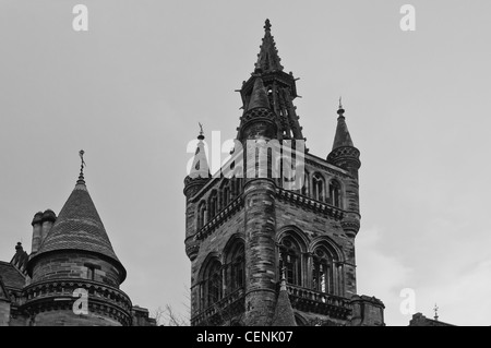 Dettaglio di Glasgow University building Foto Stock