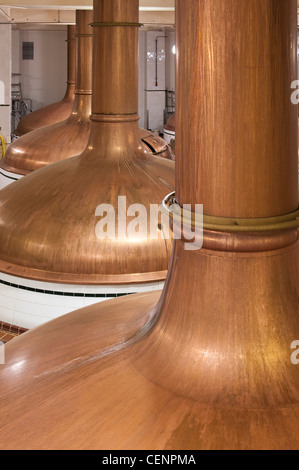 Rame serbatoi della birra, Coors Brewery, Golden, Colorado. Foto Stock